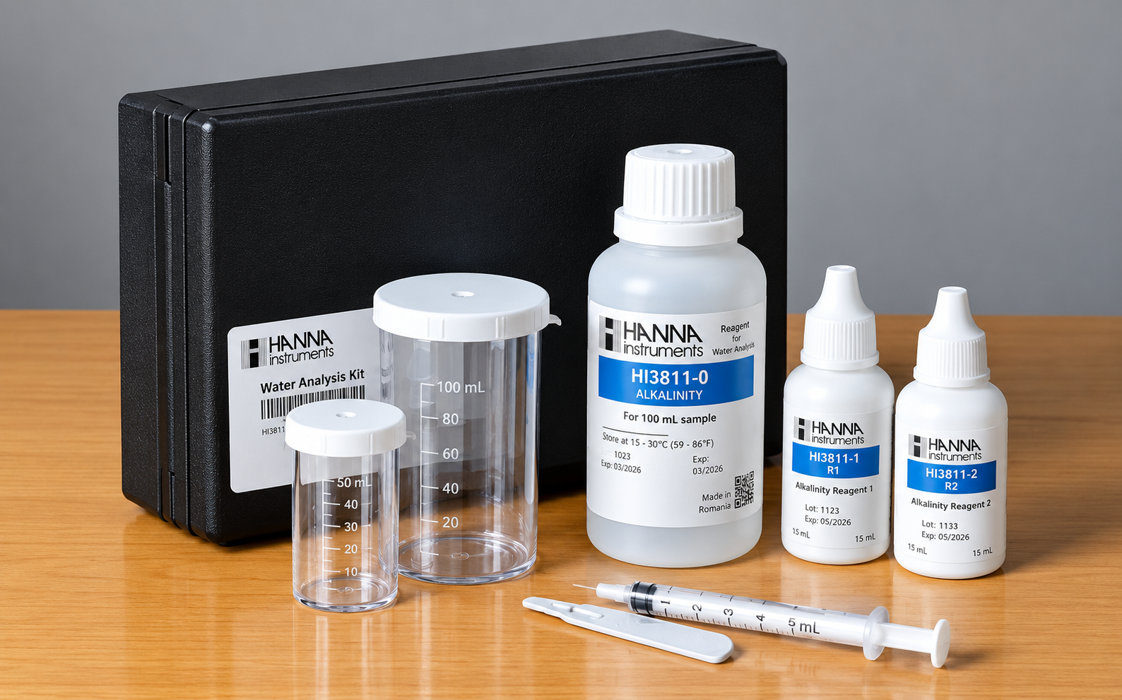 hanna water analysis kit still life